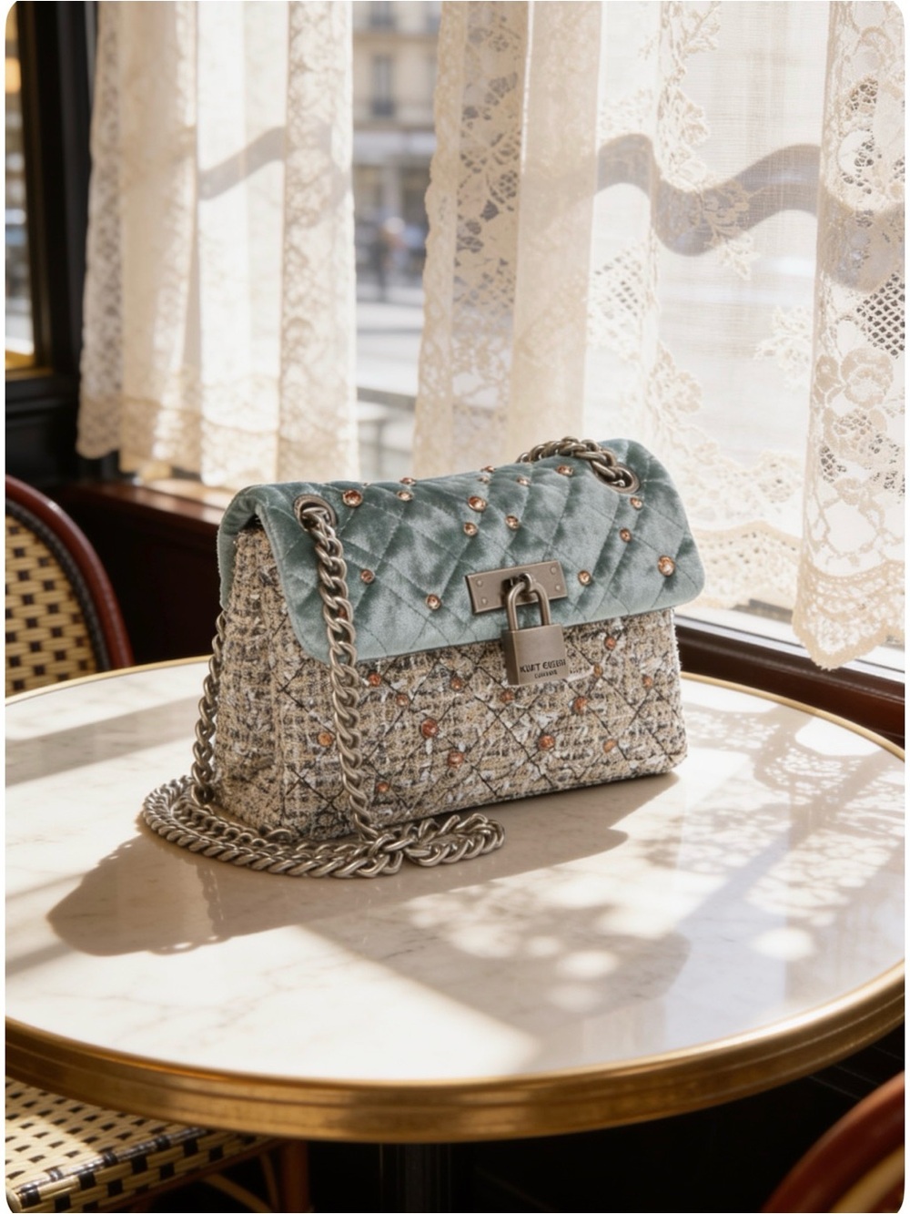 Kurt Geiger Brixton Velvet bag